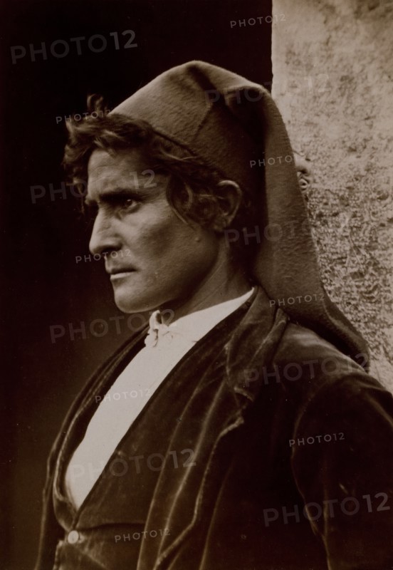 Portrait of a man probably Taormina, Sicily, c1890s. Creator: Count Wilhelm von Gloeden.
