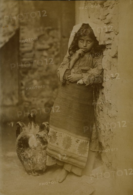Young girl, probably Taormina, Sicily, c1890s. Creator: Count Wilhelm von Gloeden.