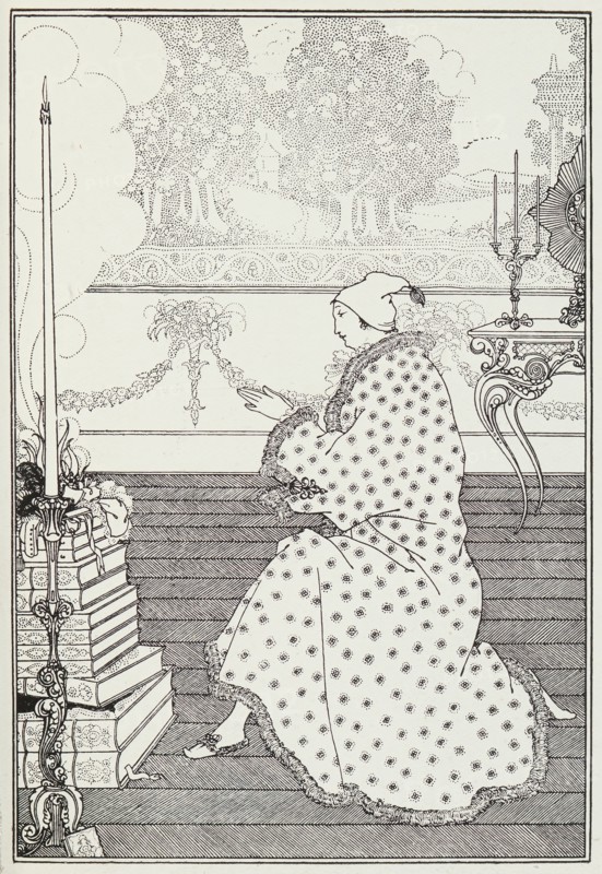 The Baron's Prayer, 1897. Creator: Aubrey Beardsley.