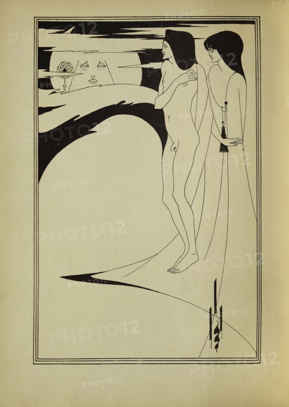 The Woman in the Moon, 1907.  Creator: Aubrey Beardsley.