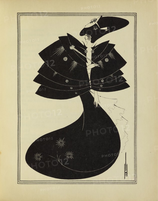 The Black Cape, 1907.  Creator: Aubrey Beardsley.