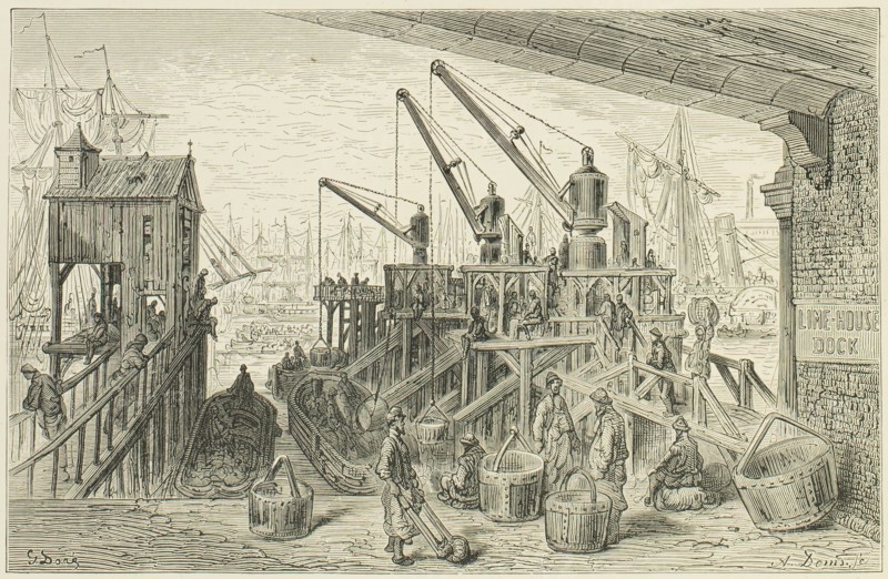 Limehouse Dock, 1872.  Creator: Albert Doms.