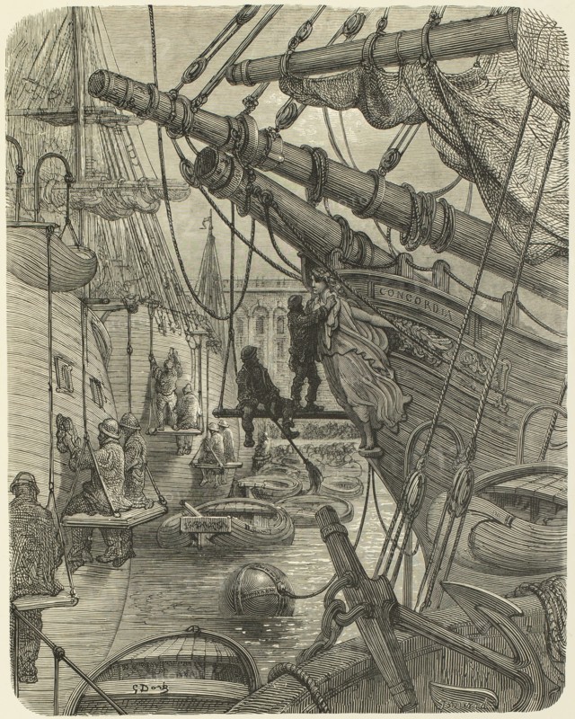The Docks - the Concordia, 1872.  Creator: Paul Jonnard.