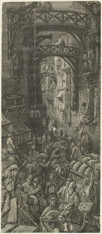 The Tide of Business in the City, 1872.  Creator: Unknown.