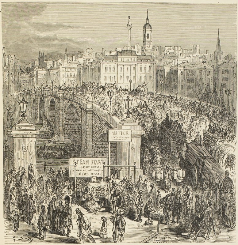 London Bridge, 1872.  Creator: Stéphane Pannemaker.