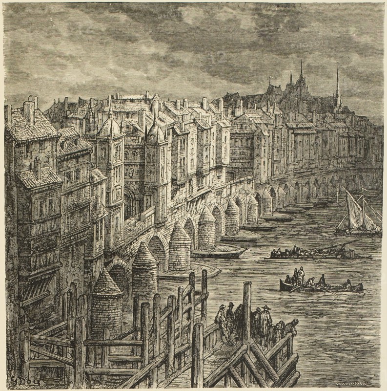 London Bridge, 1694 (1872).  Creator: Stéphane Pannemaker.