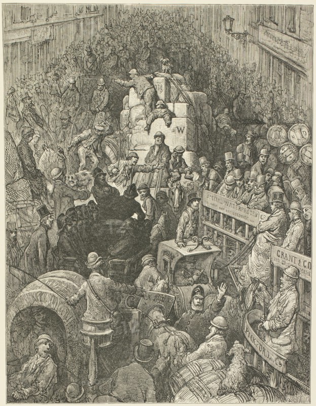A City Thoroughfare, 1872.  Creator: Desire Mathieu Quesnel.
