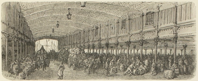 The Great Warehouse - St Katherine's Dock, 1872.  Creator: Unknown.