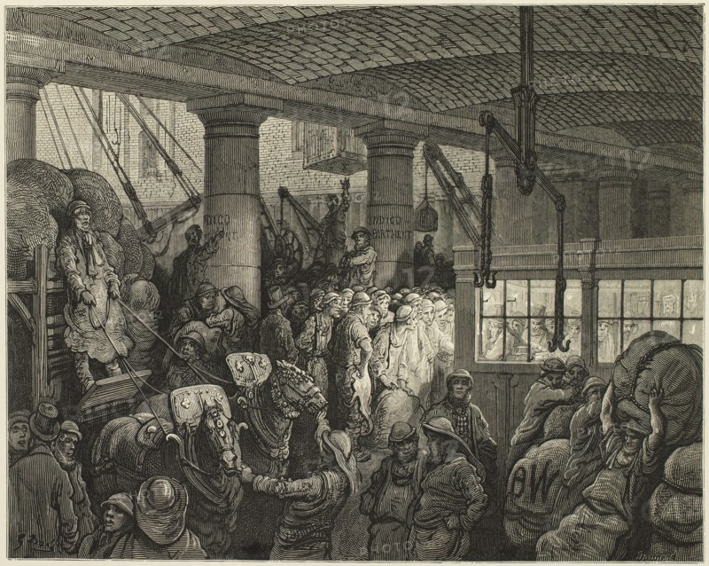St Katherine's Dock, 1872.  Creator: Paul Jonnard.