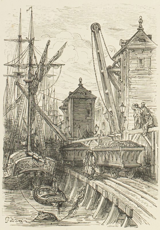 Poplar Dock, 1872. Creator: Paul Jonnard.