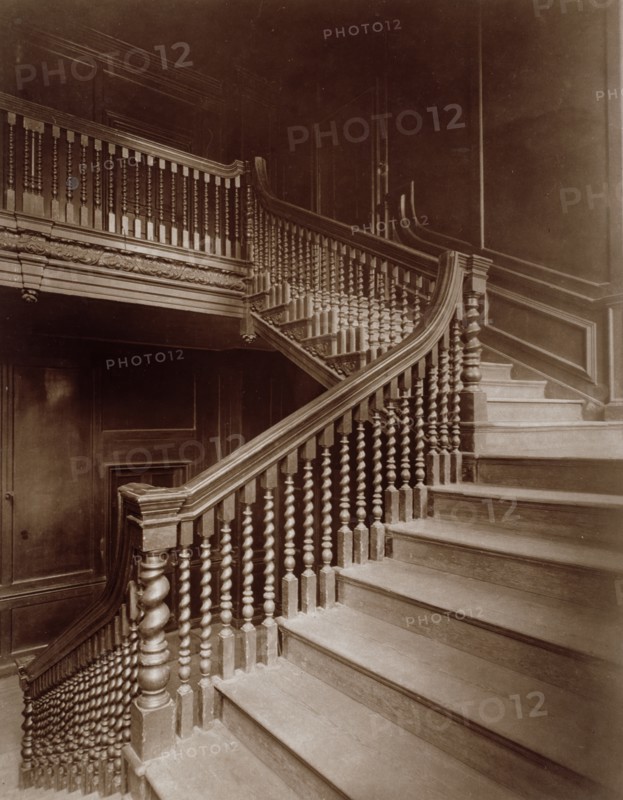 Staircase, No. 10. Austin Friars, c1884. Creator: Henry Dixon & Son.
