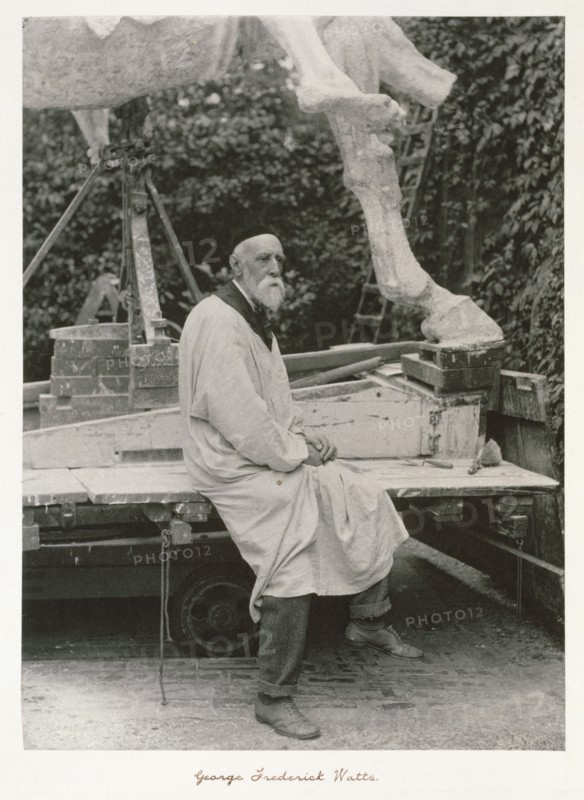 George Frederic Watts, RA, c1889. Creator: Ralph W Robinson.