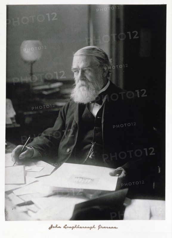John Loughborough Pearson, RA, c1889-1891. Creator: Ralph W Robinson.