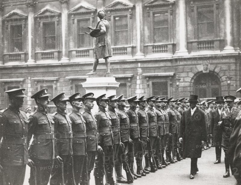 HR the Duke of Gloucester inspecting the Artists' Rifles Guard of Honour...April 29th 1933. Creator: Unknown.