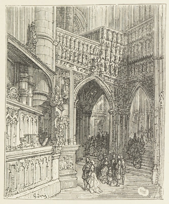 In The Abbey - Westminster, 1872.  Creator: Paul Jonnard.