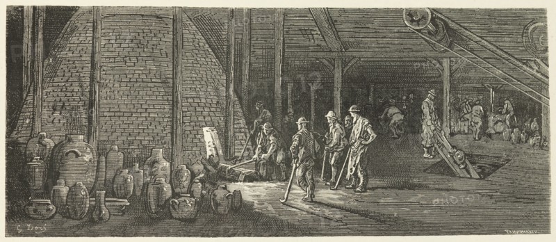 Lambeth Potteries, 1872.  Creator: Adolphe François Pannemaker.