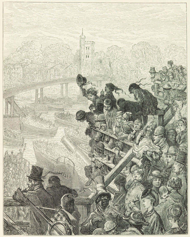 Putney Bridge - The Return, 1872.  Creator: Henri Theophile Hildibrand.
