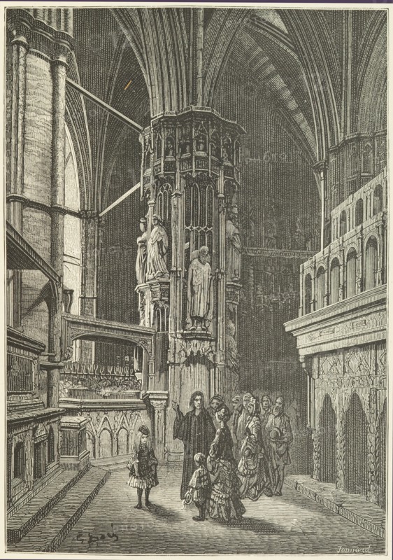 Westminster - The Round of the Abbey, 1872. Creator: Paul Jonnard.