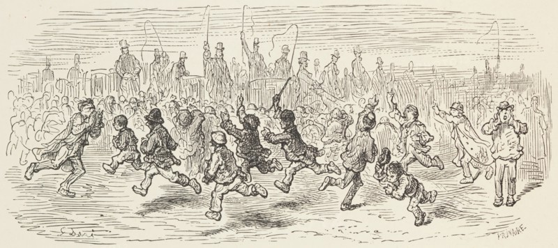 Barnes Common - Calling the Carriages, 1872.  Creator: Alfred Prunaire.