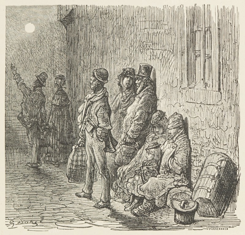 Provincials in Search of Lodgings, 1872.  Creator: Adolphe François Pannemaker.