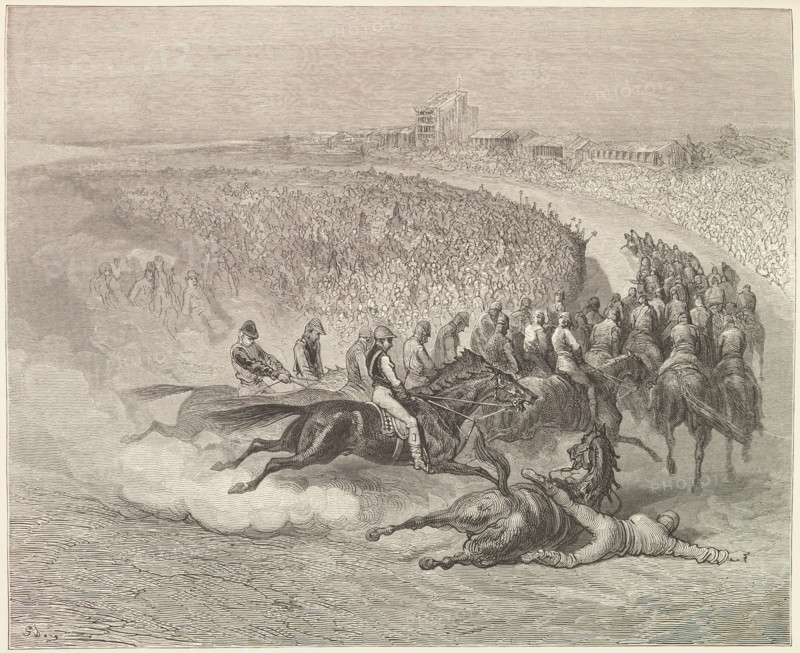 The Derby - Tattenham Corner, 1872.  Creator: Unknown.