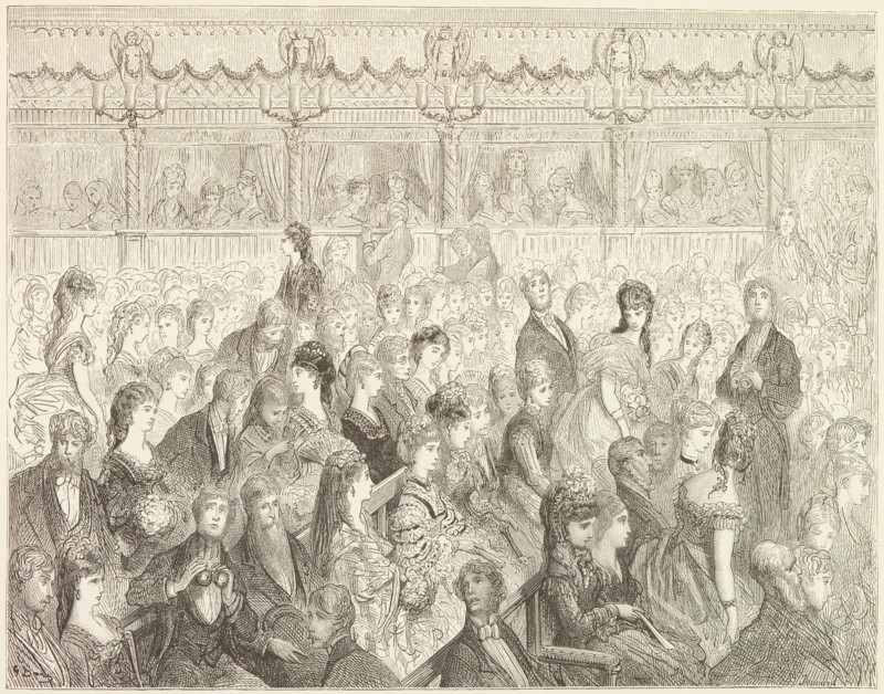 The Stalls, Covent Garden Opera, 1872.  Creator: Paul Jonnard.