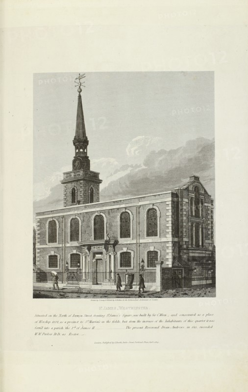 St. James, Westminster, 1820. Creator: Joseph Skelton.