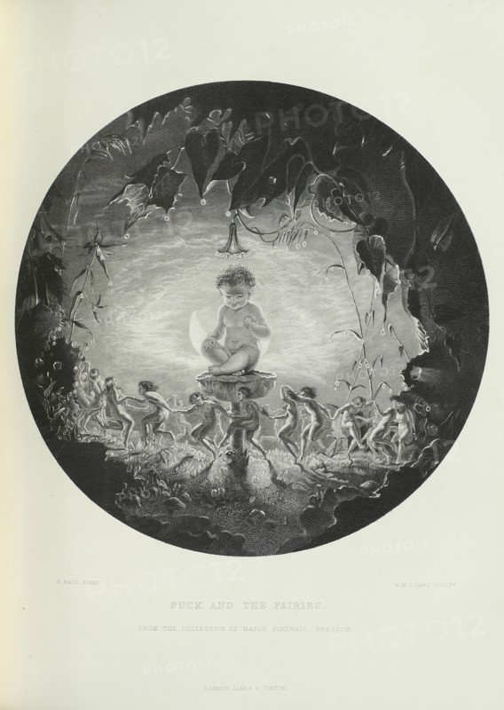 Puck and the Fairies, 1841.  Creator: William Home Lizars.