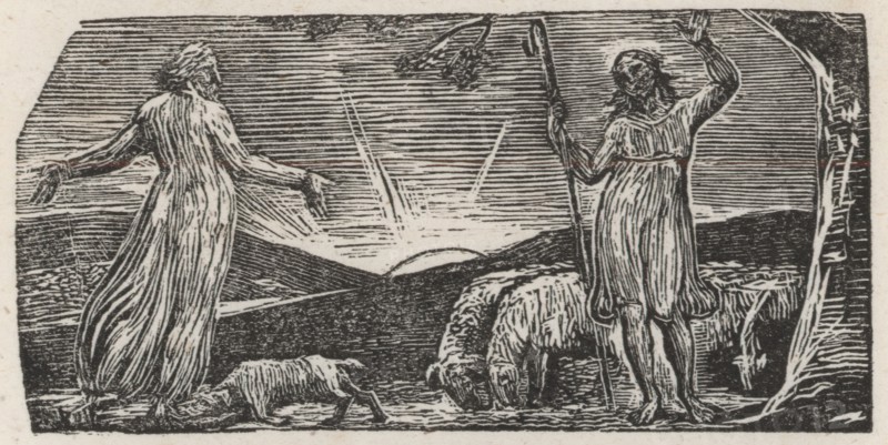 Thenot Remonstrates with Colinet, 1821. Creator: William Blake.