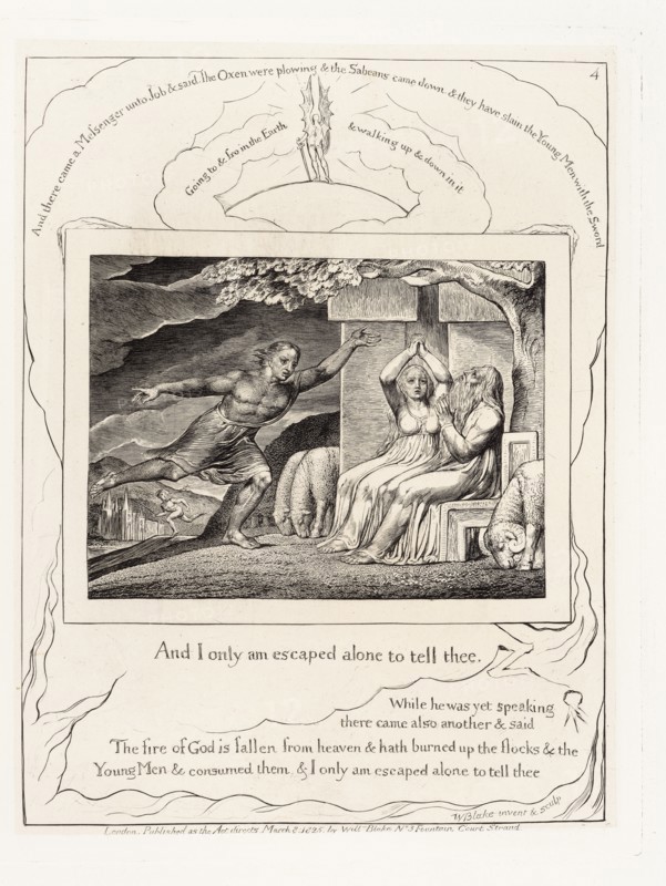 'And I only am escaped alone to tell thee', 1825. Creator: William Blake.