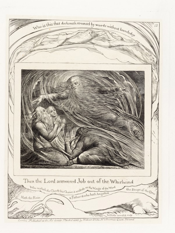 'Then the Lord answered Job out of the Whirlwind', 1825. Creator: William Blake.