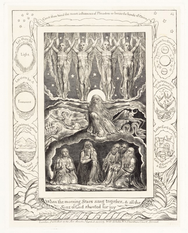 'When the morning Stars sang together, & all the Sons of God shouted for joy', 1825. Creator: William Blake.