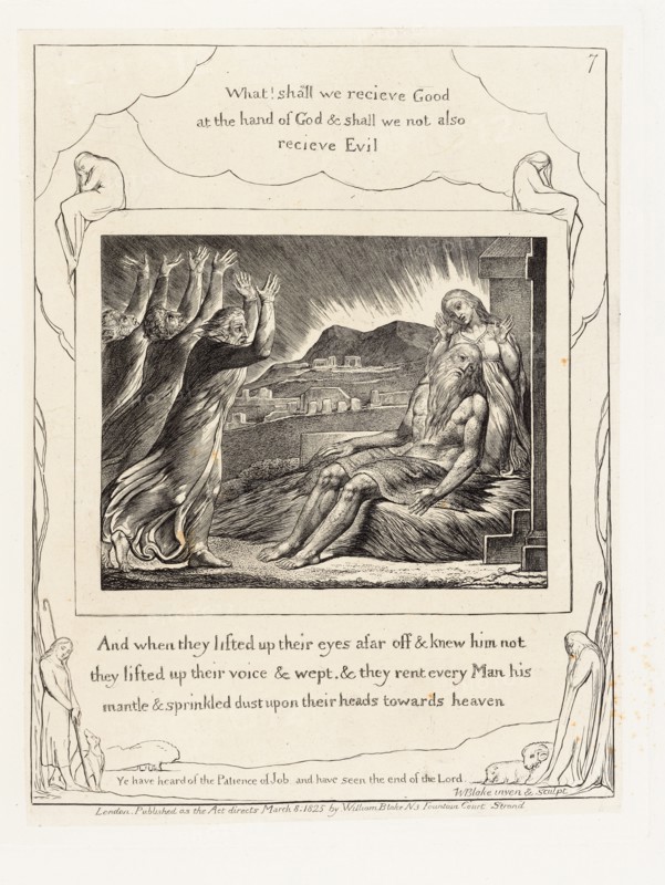 'And when they lifted up their eyes afar off & knew him not...', 1825. Creator: William Blake.