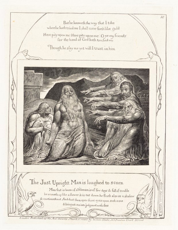 'The Just Upright Man is laughed to scorn', 1825.  Creator: William Blake.