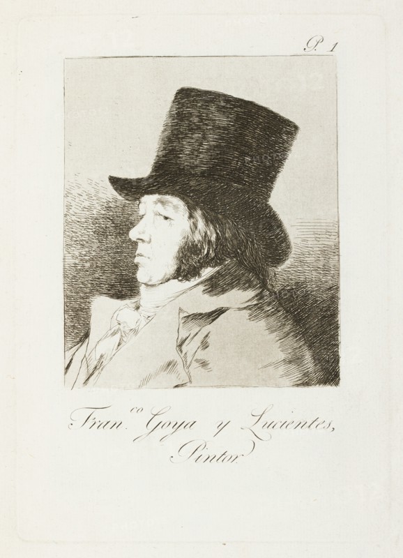 Fran.co  Goya y Lucientes, Pintor; Los Caprichos, pl.1, 1799. Creator: Francisco Goya.
