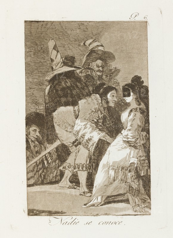 Nadie se conoce.; Los Caprichos, pl.6, 1799. Creator: Francisco Goya.