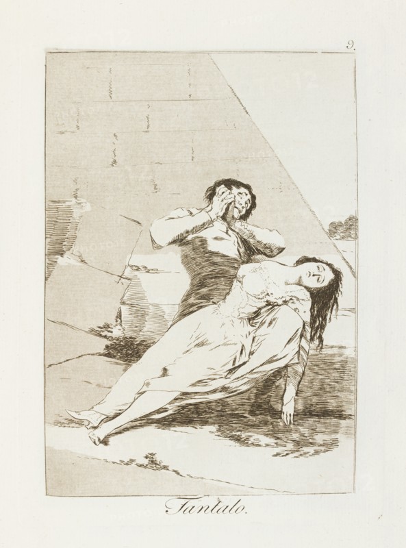 Tantalo.; Los Caprichos, pl.9, 1799. Creator: Francisco Goya.