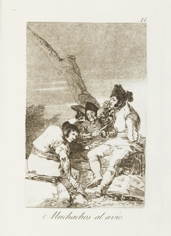Muchachos al avío.; Los Caprichos, pl.11, 1799. Creator: Francisco Goya.