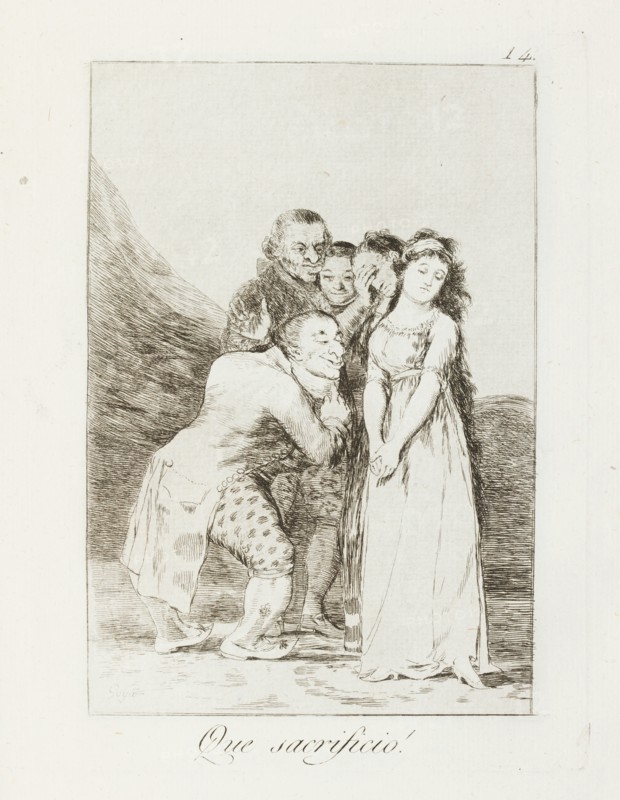Que sacrificio!; Los Caprichos, pl.14, 1799. Creator: Francisco Goya.