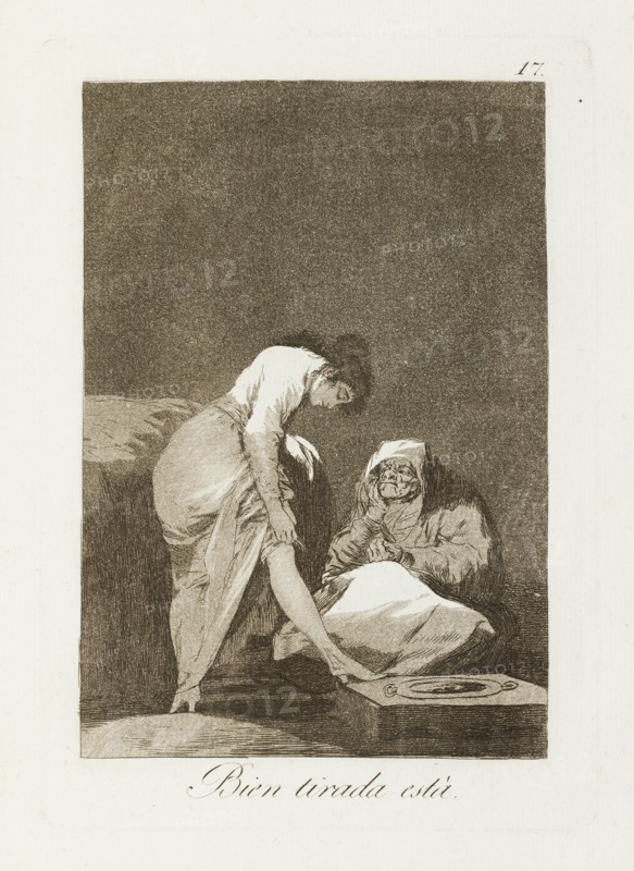Bien tirada está.; Los Caprichos, pl.17, 1799. Creator: Francisco Goya.