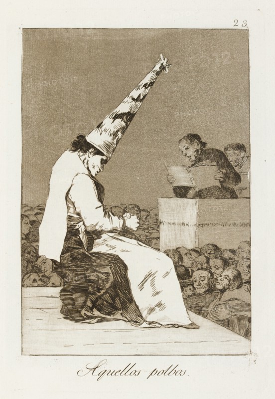 Aquellos polbos.; Los Caprichos, pl.23, 1799. Creator: Francisco Goya.