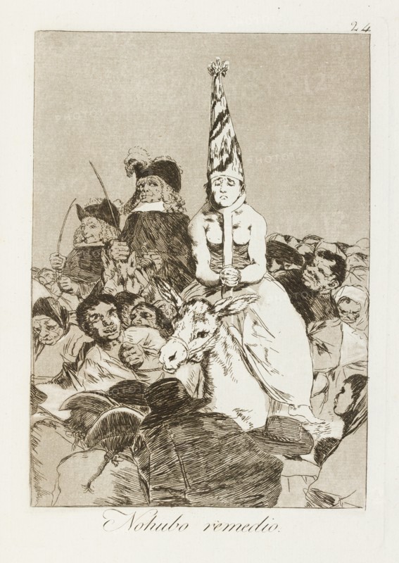 No hubo remedio.; Los Caprichos, pl.24, 1799. Creator: Francisco Goya.