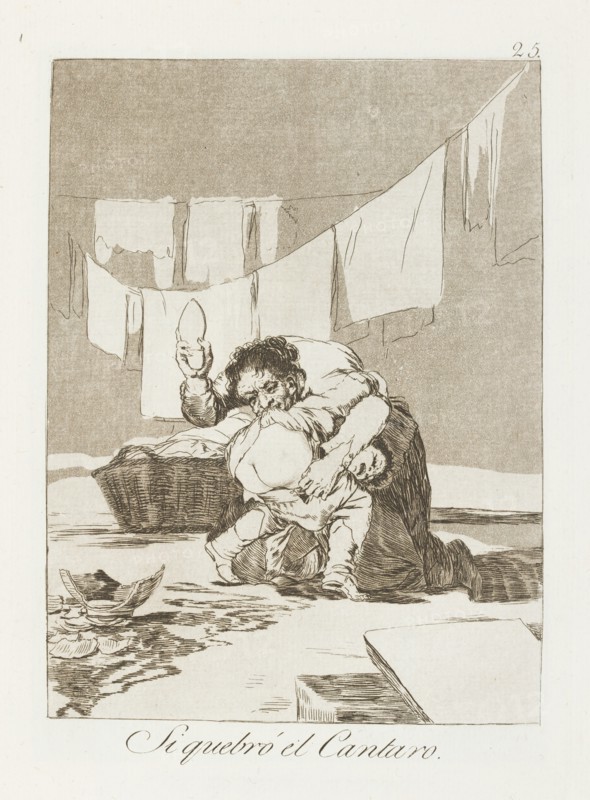 Si quebró el Cantaro.; Los Caprichos, pl.25, 1799. Creator: Francisco Goya.