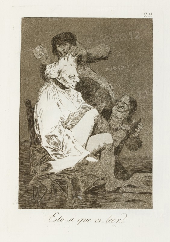 Esto si que es leer.; Los Caprichos, pl.29, 1799. Creator: Francisco Goya.