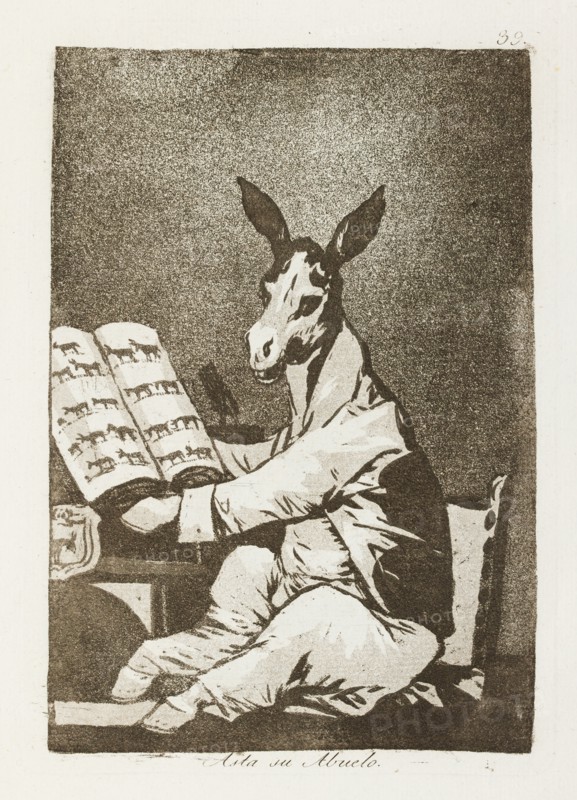 Asta su Abuelo.; Los Caprichos, pl.39, 1799. Creator: Francisco Goya.
