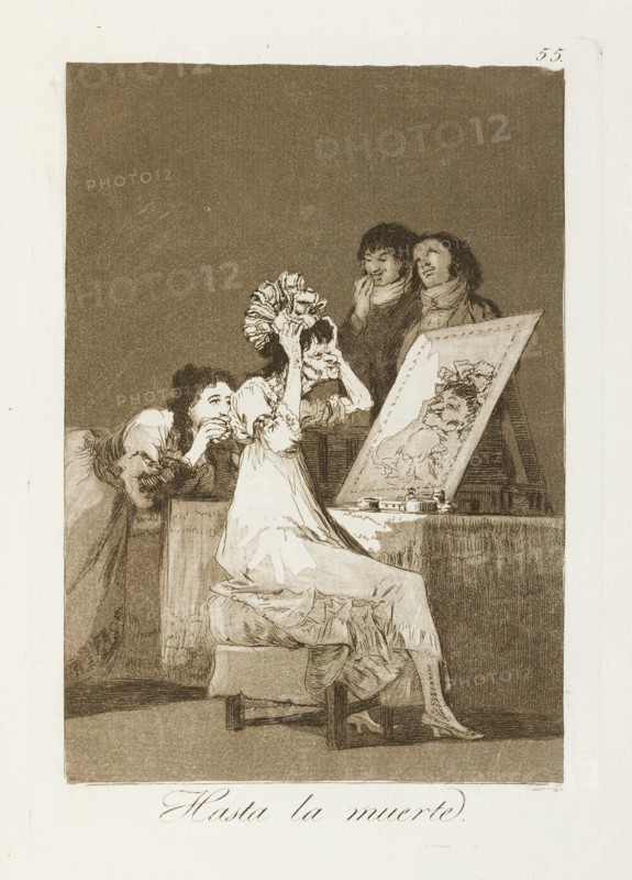 Hasta la muerte.; Los Caprichos, pl.55, 1799. Creator: Francisco Goya.