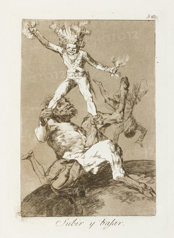 Subir y bajar.; Los Caprichos, pl.56, 1799. Creator: Francisco Goya.
