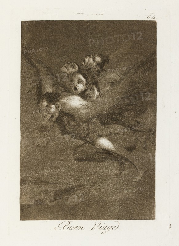 Buen Viage.; Los Caprichos, pl.64, 1799. Creator: Francisco Goya.