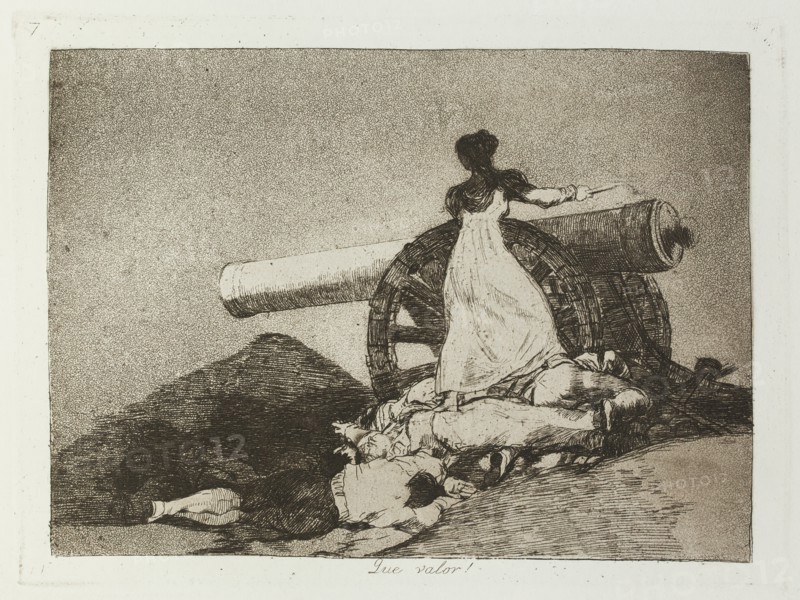 Que valor!; Los Desastres de la Guerra, Madrid 1863. Creator: Francisco Goya.