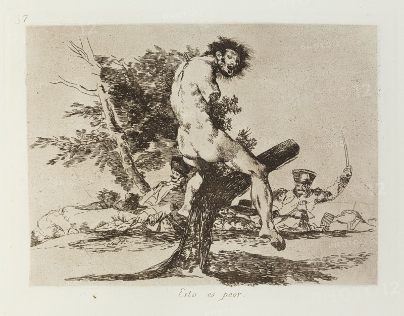 Esto es peor.; Los Desastres de la Guerra, Madrid 1863. Creator: Francisco Goya.